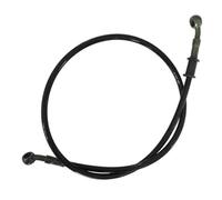 Motorcycle Brake Line 10mm 28 Degree Motorcycle Dirt Bike Braided Line Steel Brake Hose Cable Hydraulic Pipe 270mm-1500mm for Universal Racing Oil Hoses Line Pipe(40cm Black)