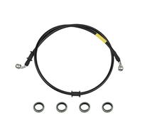 Motorcycle Brake Line 10mm Banjo for Suzuki Pipe Line Braided Oil Hose Braided Hose 400-2200mm Motorcycle Hydraulic Brake Line Cable Oil Hoses Line Pipe(Black 200cm)