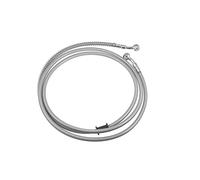 Motorcycle Brake line 10mm ID 40cm 60cm 90cm 1M 1.4M Motorcycle Hydraulic Brake Line Oil Hose Pipe Stainless Steel Braided Cable Silver Tone Brake Oil Hose Line