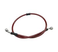 Motorcycle Brake line 2Pcs 300mm to 2200mm 28° 10mm Motorcycle Hydraulic Reinforced Brake Clutch Oil Hose Line Pipe for ATV Dirt Pit Racing Bike Red(2Pcs Red 110cm)