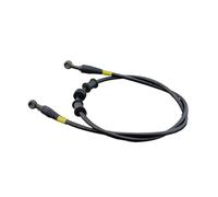 Motorcycle Brake Line 400 to 2300mm 90-28 Degree Motorcycle Dirt Bike Braided Steel Hydraulic Brake Line Clutch Oil Hose Tube Fit Racing MX Black Oil Hoses Line Pipe(1300mm)