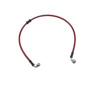 Motorcycle Brake line 90° Motorcycle Hydraulic Brake Hose Line Cable 30cm-220cm 10mm Banjo for Suzuki Pipe Line Braided Oil Hose Steel Brake Cable(Red 140cm)