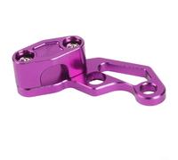 Motorcycle Brake Line Clamp Aluminum Alloy Oil Pipeline Protector for Enhanced Performance (Purple)