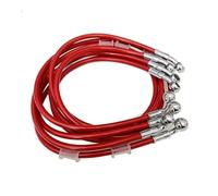 Motorcycle Brake Line DOT Oil Pipe Line Braided Cable 10mm Banjo Chromium Plating for Universal Red 400 to 2200mm Hydraulic Brake Hose Oil Hoses Line Pipe(Red 400mm)