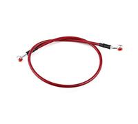 Motorcycle Brake Line Fitting Stainless Steel Braided Motorcycle for Suzuki Universal 45cm Brake Oil Hose Tube Line Oil Hoses Line Pipe(Rood)