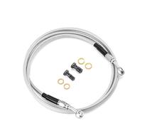 Motorcycle Brake Line Motorcycle +6" 70" Extended Length ABS Upper Hydraulic Front Brake Line Kit Fit 16-18" Handlebar for 2014-2024 for Touring Oil Hoses Line Pipe(70 inch Chrome)
