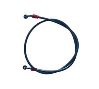 Motorcycle Brake Line Motorcycle Braided Oil Brake Hose with Straight 28 Degree Red Blue Aluminium Banjo Brake Crimp Brake Oil Hose Oil Hoses Line Pipe(90cm)