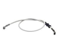Motorcycle Brake Line, Stainless Brake Hose, Motorcycle Braided Steel Brake Clutch, Pack of 1, Flexible Brake Line for Bikes Motocross Street Bikes (90cm/35.4",Silver)