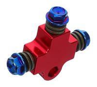 Motorcycle Brake Line Tee Adapter 3 Way Aluminium Alloy T Shape | Extended Hose Fitting for Master Cylinder Line, Titanium Bolts Included, Dual Disc Conversion Support Random Color