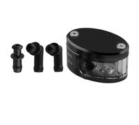 Motorcycle Brake Oil Cup Aluminum Alloy Front Rear Master Cylinder Reservoir Black Direct Install