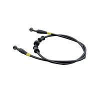 Motorcycle Brake Oil Hose Line Clutch Oil Hose Tube 400 to 2300mm 90-28degree Motorcycle Dirt Bike Braided Steel Hydraulic Brake Line Fit Racing MX Black(800mm)