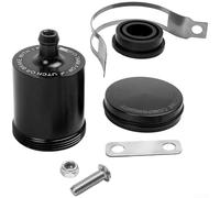 Motorcycle Brake Oil Reservoir Cup Accessory with Lightweight Aluminum Alloy Material and Built in Rubber Ring for Leak Prevention in Clutch Brake Systems (Black)