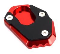 Motorcycle Brake Pad Set For Z900 RS For Z650 For Z800 For Z1000 R SX Foot Side Stand Enlarger Motorcycle Plate Kickstand Support Aluminum Extension(Red)