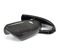 Motorcycle Brake Pads Mirror Cover For A6 C7 2012 2013 2014 -UP S6 RS6 2013-UP Carbon Fiber Replacement Rearview Side(Without Lane Assist)