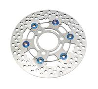 Motorcycle brake rotor 84mm Motorcycle 32mm*2Piston Brake Disc Rotor Caliper With 220mm & Bracket Scooter Accessories(220mm gray)