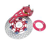 Motorcycle brake rotor 84mm Motorcycle 32mm*2Piston Brake Disc Rotor Caliper With 220mm & Bracket Scooter Accessories(A set 220mm red)