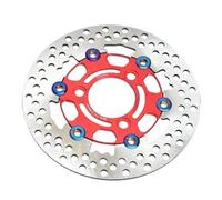 Motorcycle brake rotor 84mm Motorcycle 32mm*2Piston Brake Disc Rotor Caliper With 220mm & Bracket Scooter Accessories(220mm red)