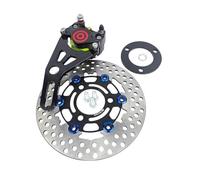 Motorcycle brake rotor 84mm Motorcycle 32mm*2Piston Brake Disc Rotor Caliper With 220mm & Bracket Scooter Accessories(A set 220mm black)