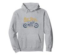 Motorcycle Brooklyn New York Chopper Gift for Dad Rider Pullover Hoodie