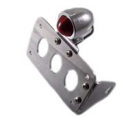 Motorcycle Bullet Side Axle Mount License Plate Stop Tail Light for XL FL CB Cafe racer Shadow VN (Chrome)