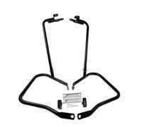 Motorcycle Bumper Blocks Motorcycle Rear Saddlebag With Support Bar Set Fit For Harley Touring King Road Electra Street Glide 97-08 14-20 Bumper Guard(Black Color 2014-Up)
