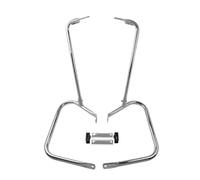 Motorcycle Bumper Blocks Motorcycle Rear Saddlebag With Support Bar Set Fit For Harley Touring King Road Electra Street Glide 97-08 14-20 Bumper Guard(Chrome 97-08)