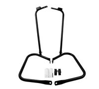 Motorcycle Bumper Blocks Motorcycle Rear Saddlebag With Support Bar Set Fit For Harley Touring King Road Electra Street Glide 97-08 14-20 Bumper Guard(Black Color 97-08)