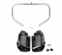 Motorcycle Bumper For Road For Glide For Touring For Electra For For Street 14-2023 Motorcycle Lower Vented Fairings Engine Guard Crash Bar Crash Bars Engine Guard(Style A Chrome)