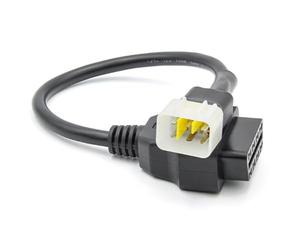 Motorcycle Cable, 6 Pin Motorrad to 16pin Motor Adapter, Obd Diagnostic Scanner Reader, Motor Adapter Obd2 Connector Compatible for Benelli for Bosch Ecu Motorbike
