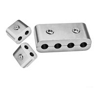 Motorcycle Cable Clamp Set CNC Aluminum for For DURABLE Wire Routing and General Compatibility Across Most Motorcycle Types (XJ-002-Silver)