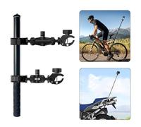 Motorcycle Camera Mount Kit for Insta360 - Heavy Duty 360° Rotating Handlebar Mount with Anti-Theft Clamp, Aluminum Alloy Extendable Selfie Stick (14.37"-58.3"), Universal for Bike ATV UTV.