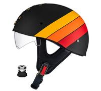 motorcycle cap, retro design, sun visor, open face, DOT approved, ECE approved, men women, XL size, 57-59cm, motorcycle helmet, baseball cap, cruiser touring, ATV helmet