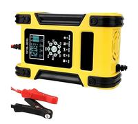 Motorcycle Car Battery Charger Lead Acid Digital LCD Display 12V/12A Lithium Iron 7 Stage Powerful Rapid Charging