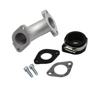 Motorcycle Carb Carburator Intake Pipe Manifold For VM22 PZ19 PZ26 YX125 Pit Dirt Bike ATV Quad carburetor accessories( Silver Interface)