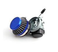 Motorcycle Carburetor 19mm Carb Carburetor 58mm Air Filter For 50 60 80cc Motorized Bicycle 47cc 49cc 2-Stroke Engine Mini Moto Pocket Bike ATV Quad Carburettor(Blue set)