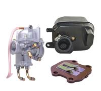 Motorcycle Carburetor Carb + Air Filter Box Kit For Yamaha For Y ZINGER PW 50 PW50 QT50 YT60 3 Wheeler YF60 ATV MENSUNUBNM