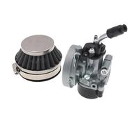 Motorcycle carburetor For 2 Stroke Motorized DIrt Pit Pocket Bike 49cc 66cc 70cc 80cc 19mm Racing Carburetor With 58mm Air Filter Motor carburetors(Silver)
