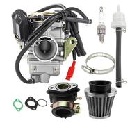 Motorcycle carburetor GY6 Carburetor Set For 4 Stroke 125 150cc 152QMJ Engine Moped Scooter For ATV 24mm PD24J Carb Intake Manifold Air Filter Carburettor(Carb Set)