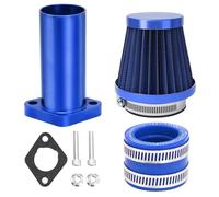 Motorcycle Carburetor Intake Manifold Adapter Engine Connector Air Filter Set For PWK 21-30MM VM24 VM28 Carb Repair Kit(Blue)