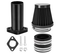 Motorcycle Carburetor Intake Manifold Adapter Engine Connector Air Filter Set For PWK 21-30MM VM24 VM28 Carb Overhaul Kit(Black)