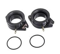 Motorcycle Carburetor Intake Manifold Insulator Joint Carb Flange Adapter for Yamaha XV750 Virago 750 1988-1998 for 24M-13586-01 (Black)