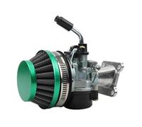 Motorcycle carburetor Motorcycle Carburetor Water Cooled Carb Intake Manifold Air Filter Kit For 37cc 49cc 50cc 80cc 2 Stroke For ATV For Mini Pocket DirtBike Carburettor(Green)