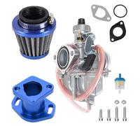 motorcycle carburetor VM22 26mm Intake Pipe Manifold 38mm Air Filter Kit Fit For Predator 212cc 196cc Fit For Honda GX160 GX200 Aluminum Alloy Carb(Blue)