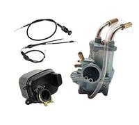 Motorcycle Carburetors Carburetor For PW50 PW 50 For Yzinger 1981-2009 Carb With Air Filter Cleaner Box Assembly Throttle Gas Cable And Choke Cable