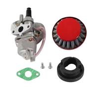 Motorcycle Carburettor Carburetor Carb Carby Steel 44mm Air Filter Stack For 47cc 49cc Mini Moto Dirt Pocket Bike ATV Quad Go Kart Minimoto(Red)