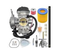 Motorcycle Carburettor Compatible With Suzuki For Quadsport 400 2003-2006 200 LTZ400 Motorcycle Carburettor 7 ATV Carb With Air Filter&Fuel Valve Petcock Fits