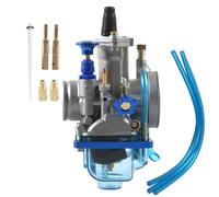 Motorcycle Carburettor Red Blue Motorcycle Carburetor Dirt Bike Carb With Power Jet For PWK24 26 28 30 34mm For 2T 4T Koso Motocross Karb Scooter ATV(Blue34mm)