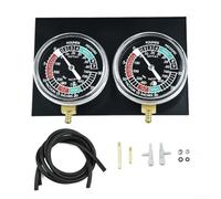 Motorcycle Carburettor Vacuum Balancer Gauge Kit with Hoses for 2 Cylinder Engines, Twin For Carb Synchronizer Tool with Brass Extensions and Metal Base for