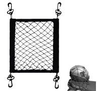 Motorcycle Cargo Net With 4 Adjustable Hooks for Bike Load Cover ATVs - Elasticated Stretchable Helmet Storage