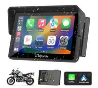 Motorcycle CarPlay Screen Carpuride W502B for BMW R1200GS/R1250GS/S1000XR - 5" IP67 Waterproof Touchscreen, Wireless Android Auto & CarPlay, GPS Navigation, Dual Bluetooth, Enhanced Bass EQ